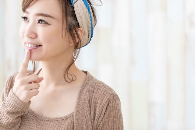 ルームウェアの女性